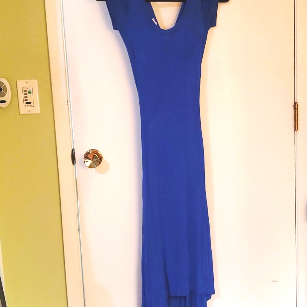 Blue jersey dress